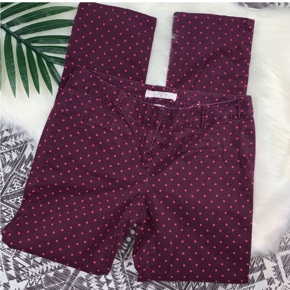 LOFT Polka Dots casual pants. Size 4 petite